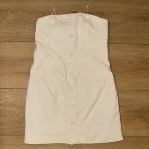 Abercrombie & Fitch Cream Strapless Dress